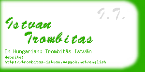 istvan trombitas business card