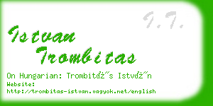 istvan trombitas business card